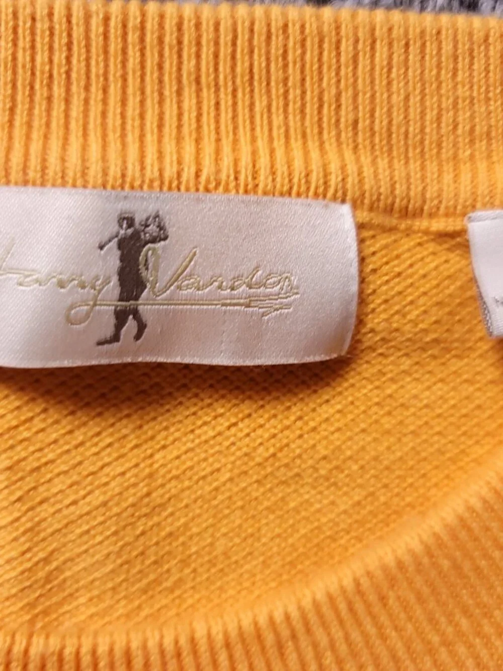 Harry Vardon Golf Sweater Mens XL Orange Ribbed Crewneck Cotton Acrylic Grandpa